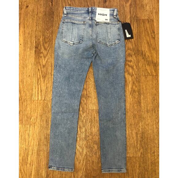 Rag & Bone Nina High Rise Ankle Skinny in Wells with Holes Size 26 - Picture 8 of 13